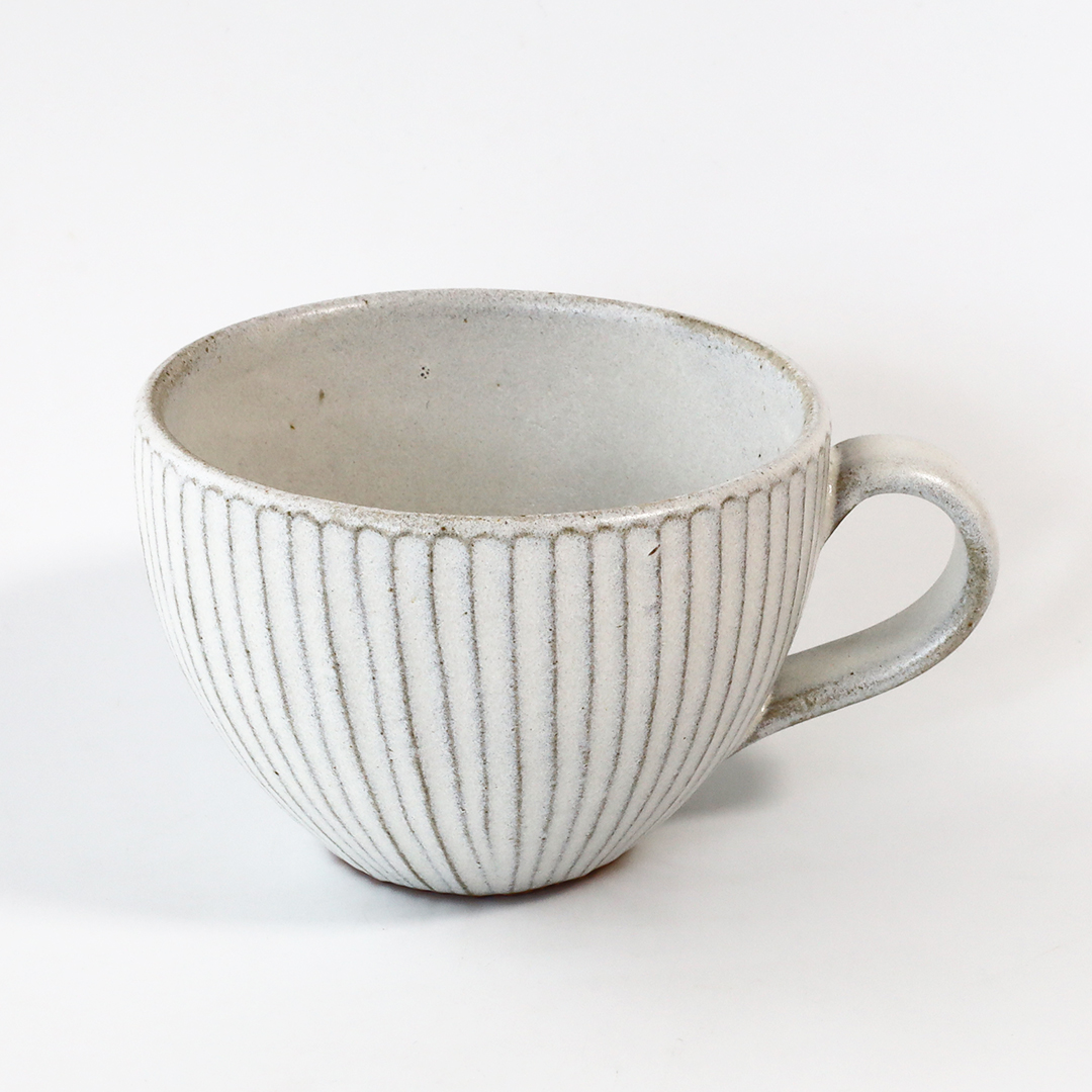樹ノ音工房　白しのぎ マグカップ